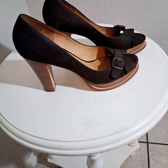 Michael Kors Brown Suede Heels Size 8.5M - Picture 2 of 5